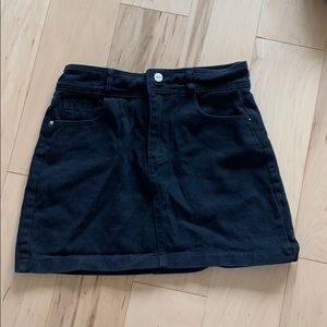 Black jean skirt